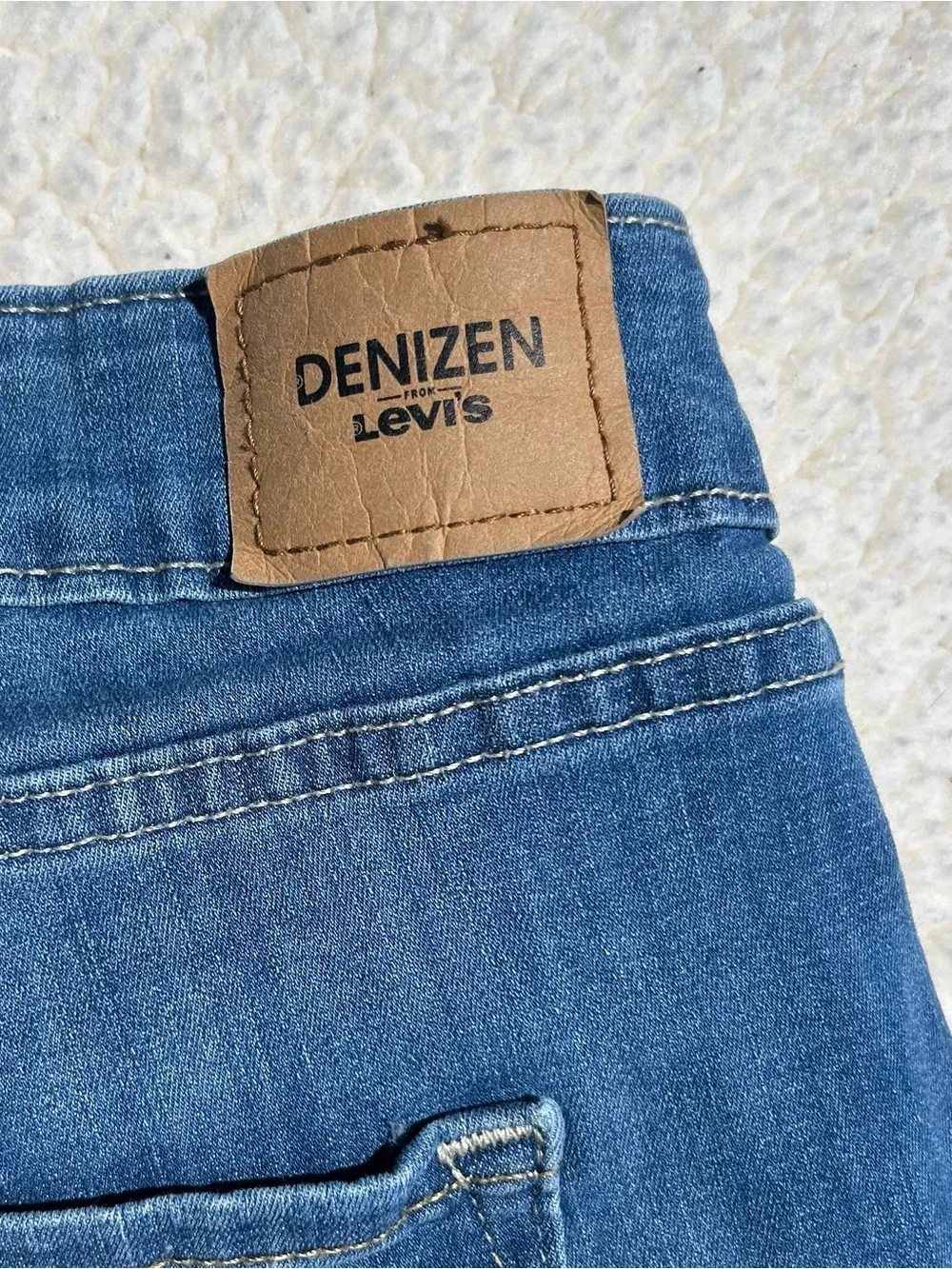 Levi’s Denizen Women’s Mid Rise Bermuda Denim Shorts.